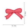 Pink bow embroidered cloth patch DIY apparel accessories clothing repair patch applique - DW9806-36