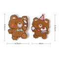 Cute bear embroidered patch self-adhesive clothing sticker cartoon badge accessory variant - PD819 Style / Set of 2