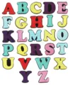 Colorful alphabet embroidery patches set, 26 letters A-Z iron-on sew-on badges for clothes. - Alphabet Full Set / 26 Pieces/Pack