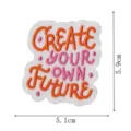Create Your Own Future Stickpatch, inspirierendes Bügelbild für Kleidung DIY. - Stil DW9115-18