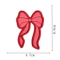 Red bow embroidery patch DIY clothing repair patch cute accessories for bags hats - DW9806-41