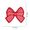 Red bow embroidery patch for DIY clothing repair, bags and children hair clip accessories. - DW9806-45