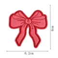 Pink embroidered bow patch, cute DIY clothing accessory and apparel applique for kids 1234 - DW9806-46