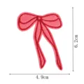 Pink bow embroidery patch, fabric applique for DIY clothing bags hair clips decoration - DW9806-47
