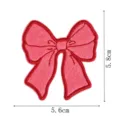 Pink embroidered bow patch cute DIY clothing accessory iron on patch for bags hair clips - DW9806-50