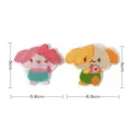 Cute cartoon embroidered patch self-adhesive badge for phone case apparel DIY decor - PD823 Style / Set of 2