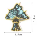 Mushroom crystal embroidered patch detail shot, intricate thread work, decorative DIY badge. - DW9056-4