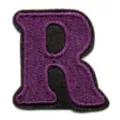 Embroidered letter R patch applique badge for clothing DIY jacket backpack decoration. - Letter R