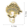 Cute mushroom embroidered patch detail with size indicator for jacket and bag decoration. - DW9056-5