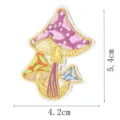 Plant mushroom embroidery patch, cute embroidered badge for clothing DIY decoration. - DW9056-11