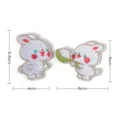 Cute rabbit embroidered patches for phone case and clothing DIY decoration, colorful and nice. - PD828 Style / Set of 2