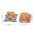 Cute cartoon bear embroidered patch set, colorful cloth sticker for phone case and clothes. - PD830 Style / Set of 2