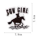 Toppa ricamata cowgirl cowboy stile western distintivo decorativo per giacca vestiti - Equitazione (DW9050-5)