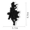 Toppa ricamata cowboy western, distintivo giacca cavallo, applicazione termoadesiva - Silhouette di Cavallo (DW9050-8)