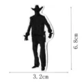 Toppa ricamata cowboy occidentale per giacca distintivo decorativo taglia 6.8x3.2cm applicazione - Stile Bianco e Nero (DW9050-9)
