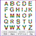 Colorful striped English letter embroidery patches A-Z, clothing accessories and DIY badges. - Colorful English Letter Set (DW9921) / 26 Pieces/Pack