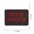 Écusson brodé tactique avec texte OUCH POUCH, badge DIY résistant pour vêtements et sacs. - Écusson Brodé Slogan Anglais (DW9809-36)