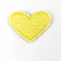 Κίτρινο κεντητό έμβλημα καρδιάς DIY αξεσουάρ ρούχων διακοσμητικό σήμα 2.5x2cm - Heart Cloth Patch(DW8815-1)