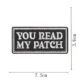 Écusson brodé noir et blanc badge slogan thermocollant pour vêtements vestes sacs à dos. - Écusson Brodé Slogan Anglais (DW9809-40)
