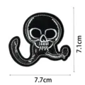 Halloween embroidered skull patch spooky punk ghost iron on badge gothic clothing decor - Skull Tentacle (DW9080-2)