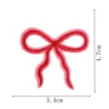 Pink bow embroidered patch DIY clothing repair accessory decorative applique iron on patch - DW9806-21