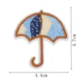 Colorful umbrella embroidered cloth patch DIY decorative accessory clothing repair badge patch - DW9171-4