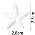 White five-pointed star embroidered patch clothing accessory DIY repair badge decor - Pentagram Embroidery (8814-31)