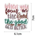 Inspirational quote embroidered patch, positive quote textile badge for bags and clothes. - DW9121-19