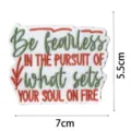 Embroidered motivational quote patch, DIY cloth badge with English inspirational text. - DW9121-17