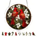 Kardinaal Glas In Lood Acryl Hangende Raam Teken Decoratie Kerstmis Feestdagen Cadeau - PT-TYU305