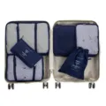 Reis inpakblokken set multifunctionele kofferorganizers voor kleding en ondergoed. - L / Marineblauw