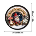 Weihnachten Wichtel Holz Schild LED beleuchtet hängende Dekoration für Fenster Party Dekor - Stil FGGP069 / Mit Haken (Faltkarton)