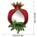 Bohemian pomegranate shaped wall mirror wooden acrylic home bedroom decorative mirror - Pomegranate / With Screws & Wall Plugs