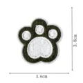 Cute embroidered cat bear paw patch clothing accessory, durable DIY decorative badge. - Bear Paw Style (DW9106-1)