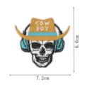 Embroidered cowboy skull patch iron on badge DIY jacket backpack tactical applique badge - Skull (DW9811-1)