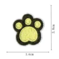 Cute bear paw embroidered patch detail shot, premium fabric craft, ideal for DIY decor. - Bear Paw Style (DW9106-3)