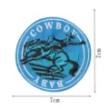 Western cowboy embroidered cloth patch badge DIY decorative apparel jacket patch 7x7cm - Round Horse (DW9811-3)