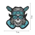 Rock-Totenkopf gestickter Aufnäher mit cooler Sonnenbrille und Gitarren, ideal für Kleidung. - Rock Totenkopf (DW9811-6)