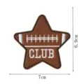 écusson brodé rugby en forme d'étoile tissu marron badge accessoire vêtements thermocollant - Style Étoile CLUB