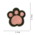 Cute embroidered cat paw patch, multi-color embroidered badge for clothing shoes decor. - Bear Paw Style (DW9106-5)