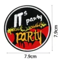 Patch brodé rond style punk accessoire de vêtement décoration DIY dimension 7.9cm - Patch de Broderie Tête de Mort (dw9076-1)