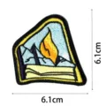 Patch brodé de flamme DIY vêtement réparation badge décoratif applique 6.1cm article. - Écusson Brodé Trois(DW9077-3)