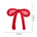 Red bow embroidery patch for DIY hair clips crafts, exquisite apparel accessory for decoration - DW9806-2