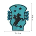 Embroidered horse patch clothing accessory badge iron on applique for jacket DIY decor item. - Knight Riding Style