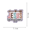 Écusson brodé Jesus is my jam thermocollant badge décoration de vêtement taille 7,1x6,1cm - Style DW9159-3