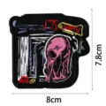 Patch brodé tête de mort punk écusson thermocollant pour vêtement veste sac à dos - Patch de Broderie Tête de Mort (dw9076-2)