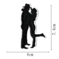 Vintage couple silhouette embroidered patch clothing accessory DIY decorative patch appliques - Couple Silhouette(DW9053-5)