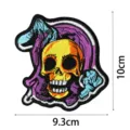Patch brodé tête de mort style punk badge de vêtement applique décorative DIY - Patch de Broderie Tête de Mort (dw9076-3)