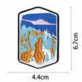 Embroidered patch DIY mountain landscape clothing badge applique apparel accessory - Mountain Scenery(DW9089-2)