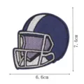 Écusson brodé de casque de football américain thermocollant accessoire DIY 7.4x6.6cm - Style Casque